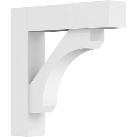 Ekena Millwork Standard Legacy Architectural Grade PVC Bracket With Block Ends, 3"W x 16"D x 16"H BKTP03X16X16LEC05
